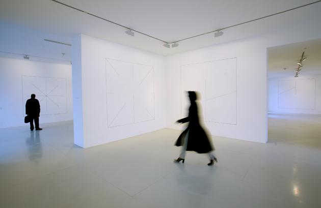 Sol Lewitt's wall drawings at the Lisson Gallery, London