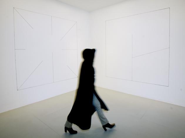 Sol Lewitt's wall drawings at the Lisson Gallery, London, 2006.