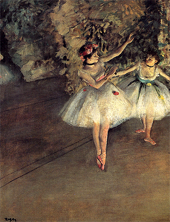 Edgar Degas: Two Dancers on the Stage, 1874