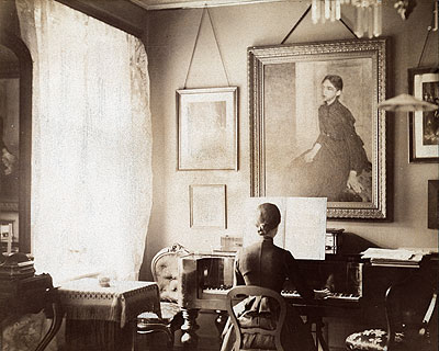 Photograph from the home of Vilhelm Hammershøi’s parents, circa 1890.