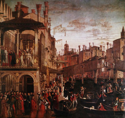 Vittore Carpaccio, Miracle of the Relic of the True Cross at the Rialto Bridge (1494)