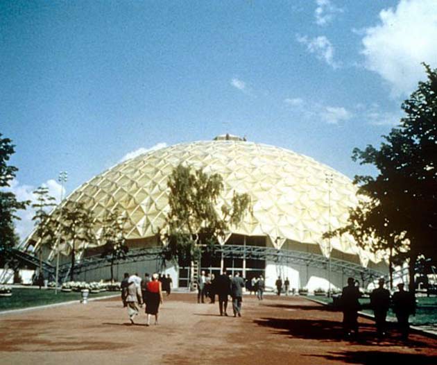 The Kaiser Geodesic Dome, at the American National Exhibition, Moscow 1959