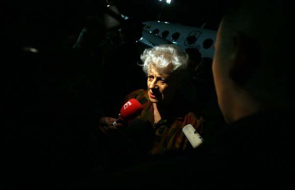 Mother of hostage talks to the press