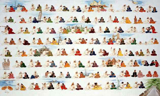 N S Harsha Mass Marriage - 2003 Acrylic on Canvas 