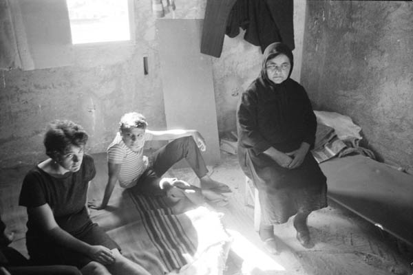 Refugees from the partition of Cyprus following the Turkish invasion of that year in a refugee camp, Nicosia, Cyprus, 1974