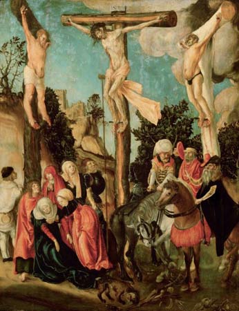 The Crucifixion, c. 1500 Oil and tempera on limewood panel 58.5 x 45 cm