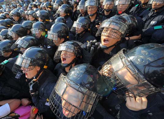 South Korea meat protest