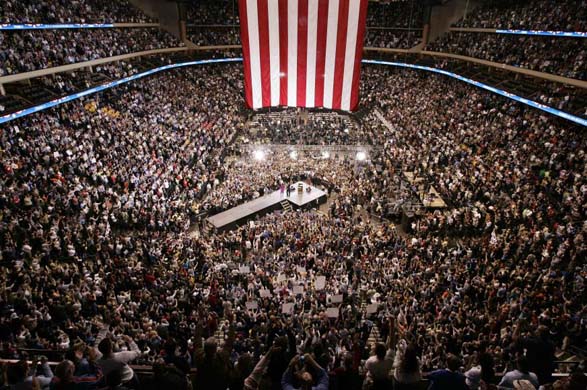 South Dakota, presidential primary rally for Barrack Obama