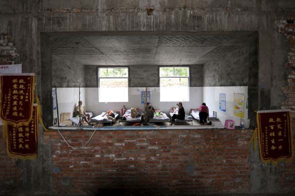 Temporary hospital for earthquake victims: Sichuan, China