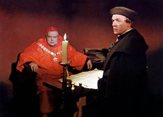 Orson Welles and Paul Scofield in 'A Man for All Seasons'