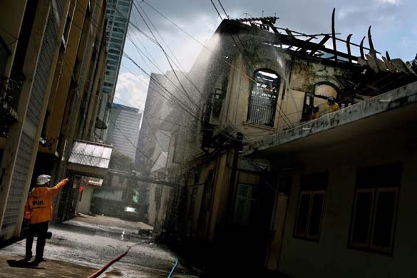 Fire at Burmese embassy in Thailand