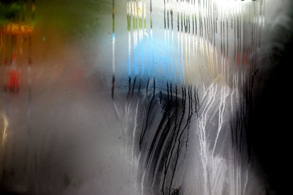 Hay festival in the rain 