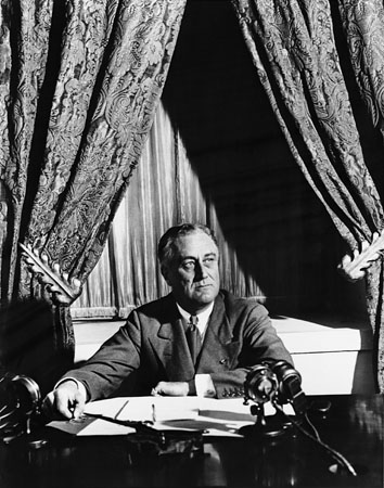 March 12 1933: Franklin Roosevelt prepares for his first 'fireside chat'