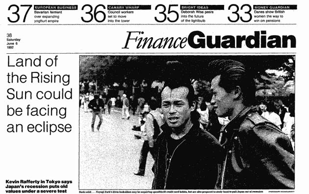 1992:  Recession forces Japan to review its economic structure