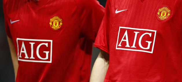 AIG Manchester United's shirt sponsor