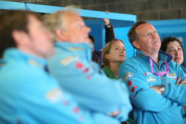 Erica Jeal with Team Rizla Suzuki