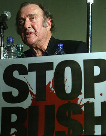 Pinter at a Stop the War rally