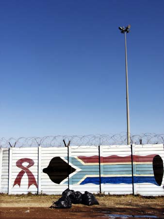 RSA condom and Aids ribbon by Nellie, 18, from South Africa