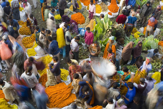 Flower market Calcutta