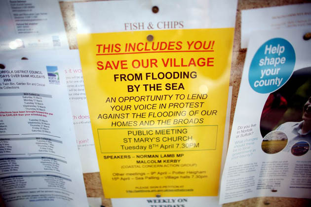 coastal erosion in Norfolk