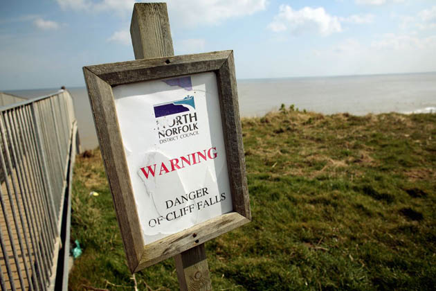 coastal erosion in Norfolk
