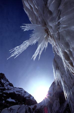 Gangotri glacier in the Himalaya
