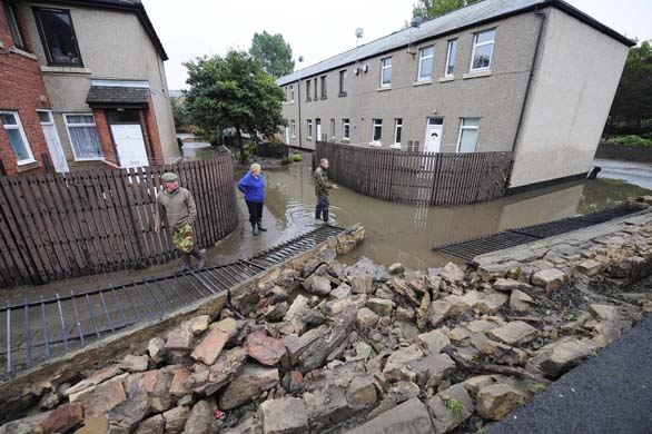 Flood damage in Morpeth