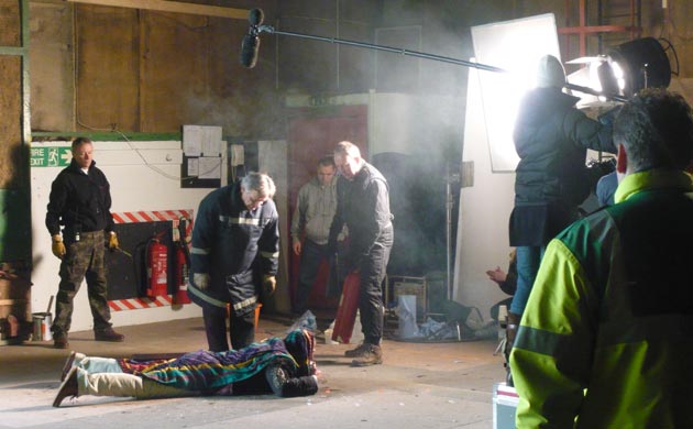 The actor who was on fire is put out