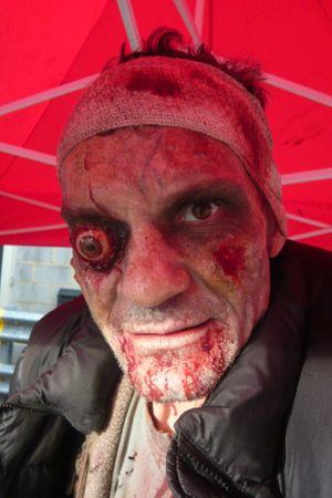 A heavily made up actor