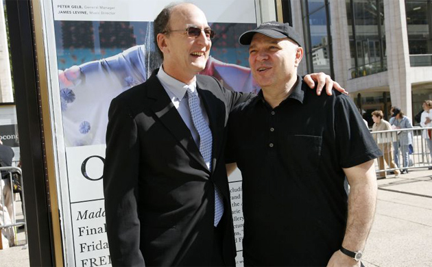 Minghella's Madame Butterfly was staged at the Metropolitan Opera in 2006. Here, general manager Peter Gelb greets Minghella before a dress rehearsal