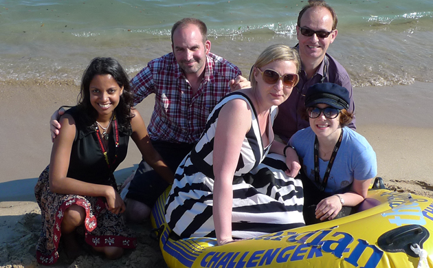 Team Guardian in the dinghy