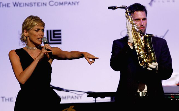 Sharon Stone at the amfAR action