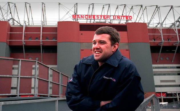 Gary Pallister outside Old Trafford