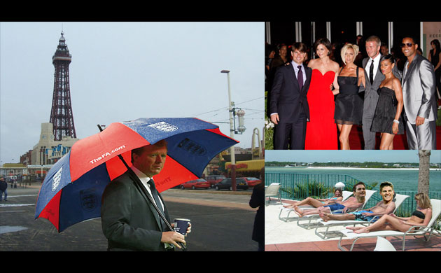 The England team's summer holidays