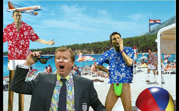 The England team's summer holidays