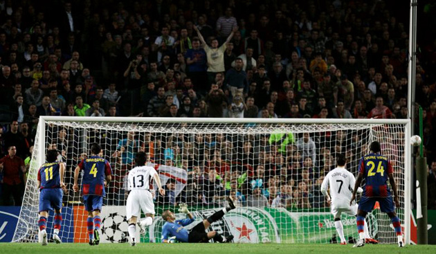 Cristiano Ronaldo, from Portugal, fails to score a penalty 