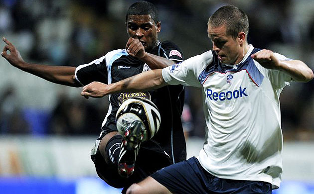 Mark Little and Heidar Helguson