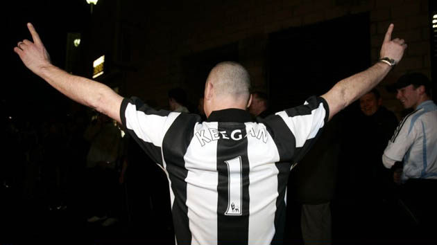 Fans celebrate Kevin Keegan's appointment as manager