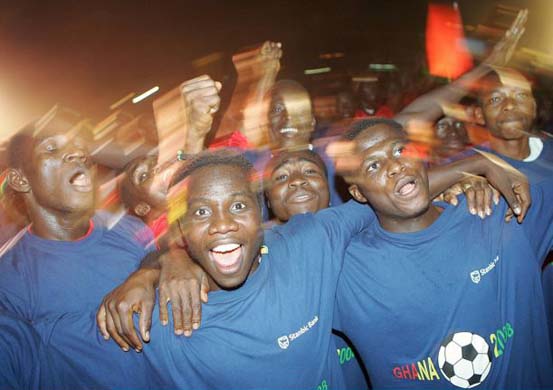 Ghana fans celebrate
