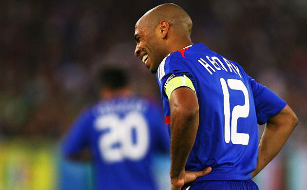 Thierry Henry reacts
