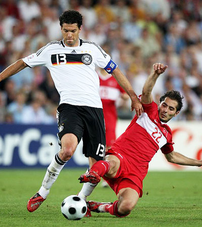 Michael Ballack and Hamit Altintop