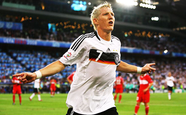 Bastian Schweinsteiger celebrates