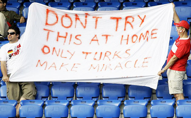 Turkish fans in St-Jakob Park