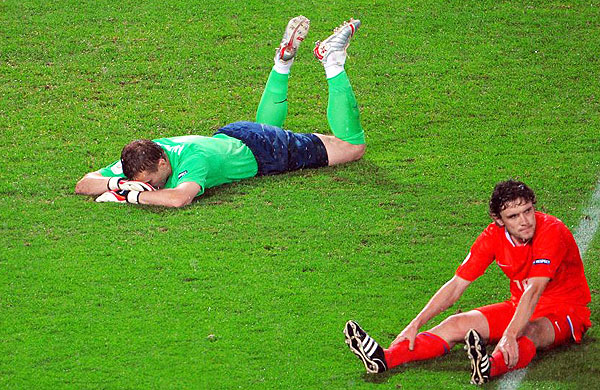 Igor Akinfeev and Yhuri Zhirkov