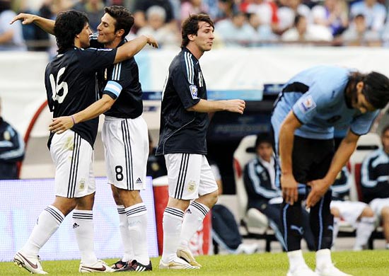 Argentina celebrate a goal