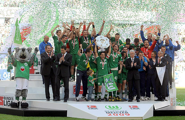 Wolfsburg celebrate