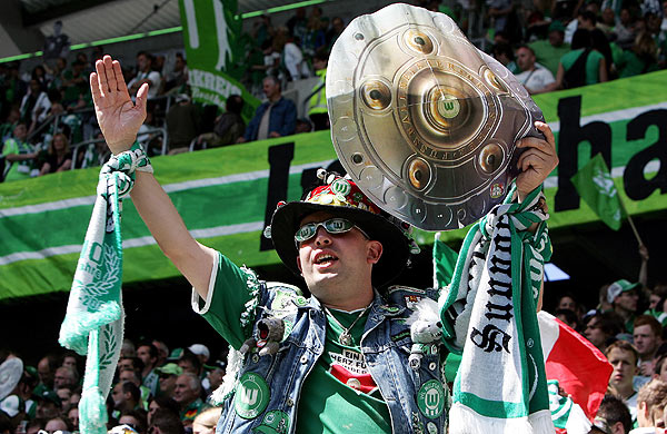 A Wolfsburg supporter