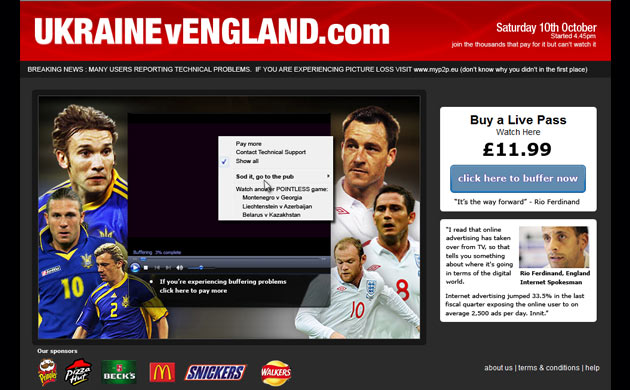 England on the internet