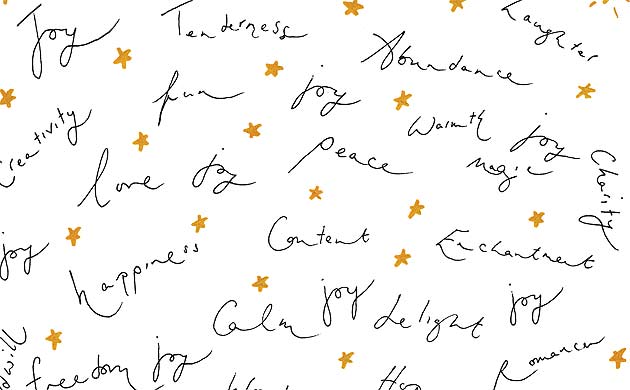 Wrapping paper designed by Sophie Dahl