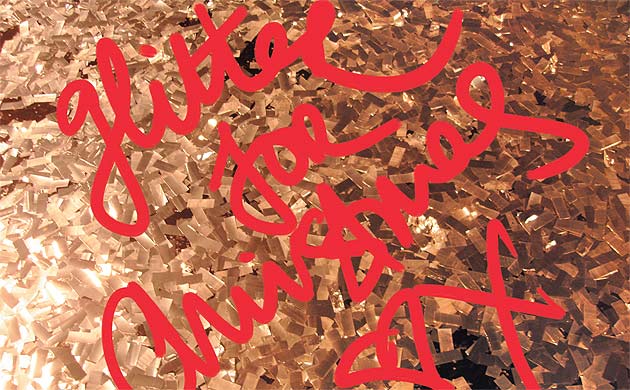 Wrapping paper designed by Kylie Minogue